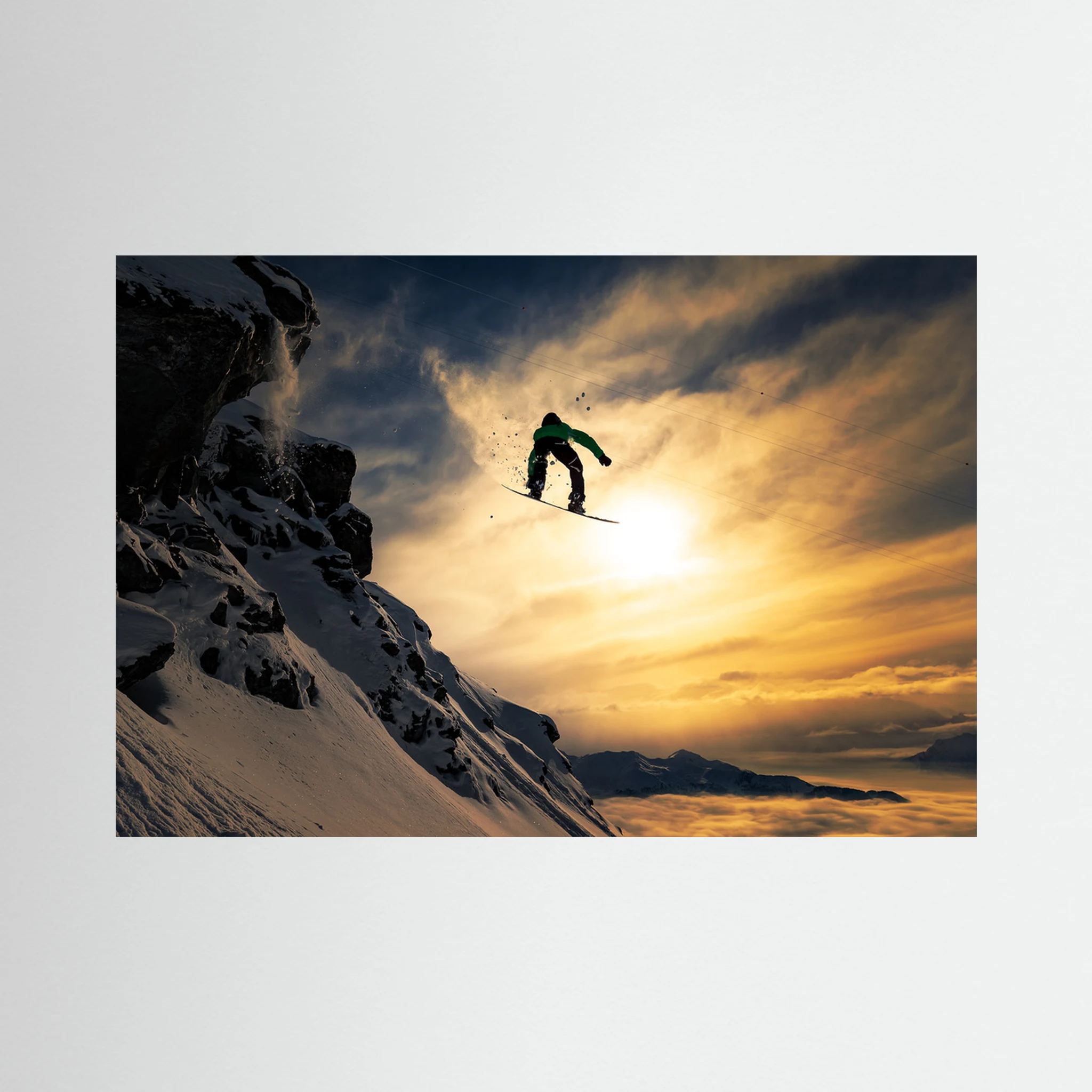 Sunset Snowboarding by Jakob Sanne